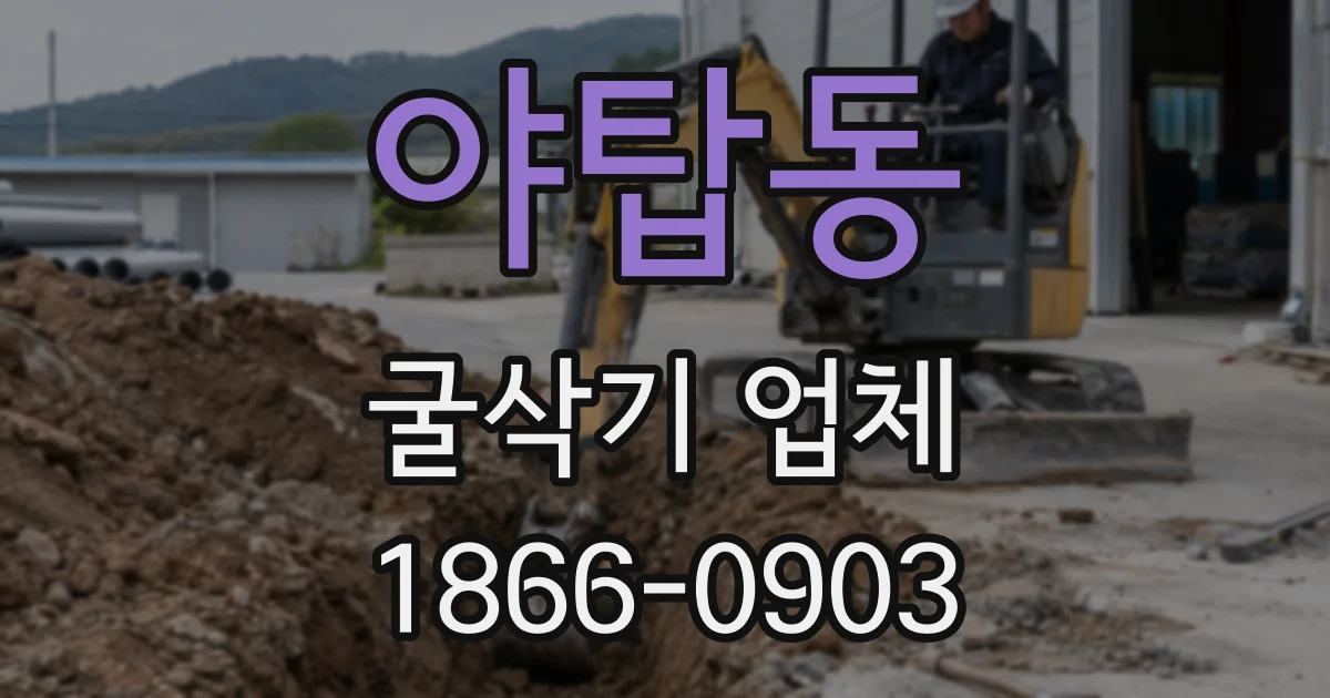 야탑동 굴삭기 업체
