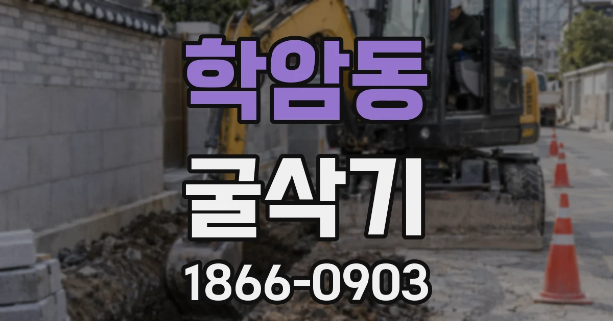 학암동 굴삭기
