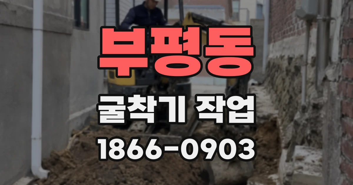 부평동 굴착기 작업