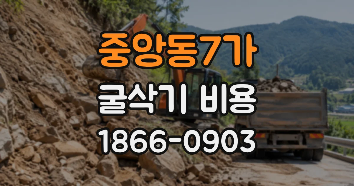 중앙동7가 굴삭기비용