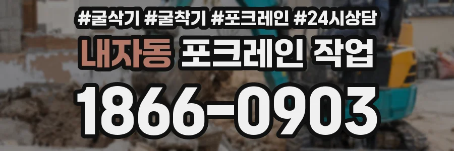 내자동 포크레인 작업
