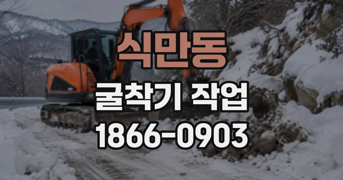 식만동 굴착기작업