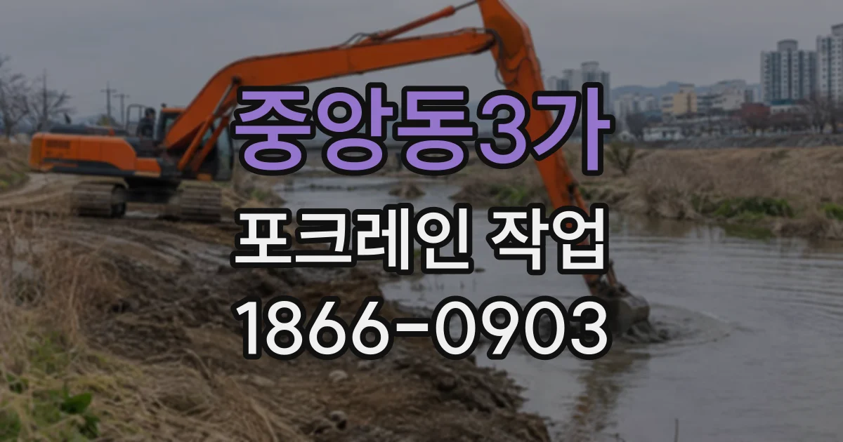 중앙동3가 포크레인작업