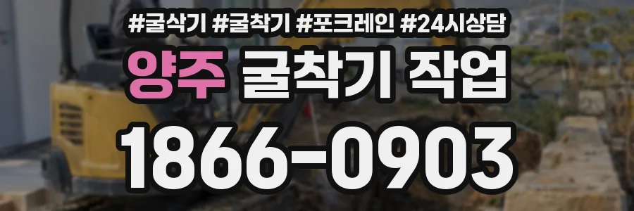 양주 굴착기 작업