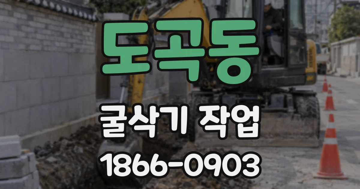 도곡동 굴삭기 작업