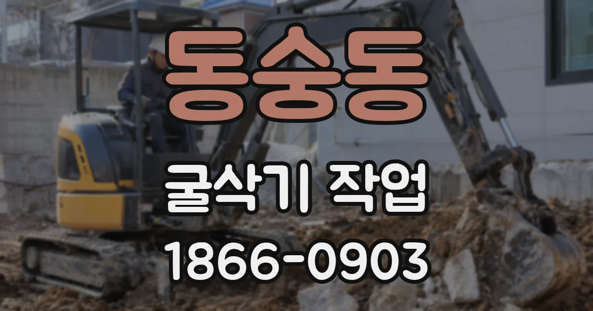동숭동 굴삭기 작업