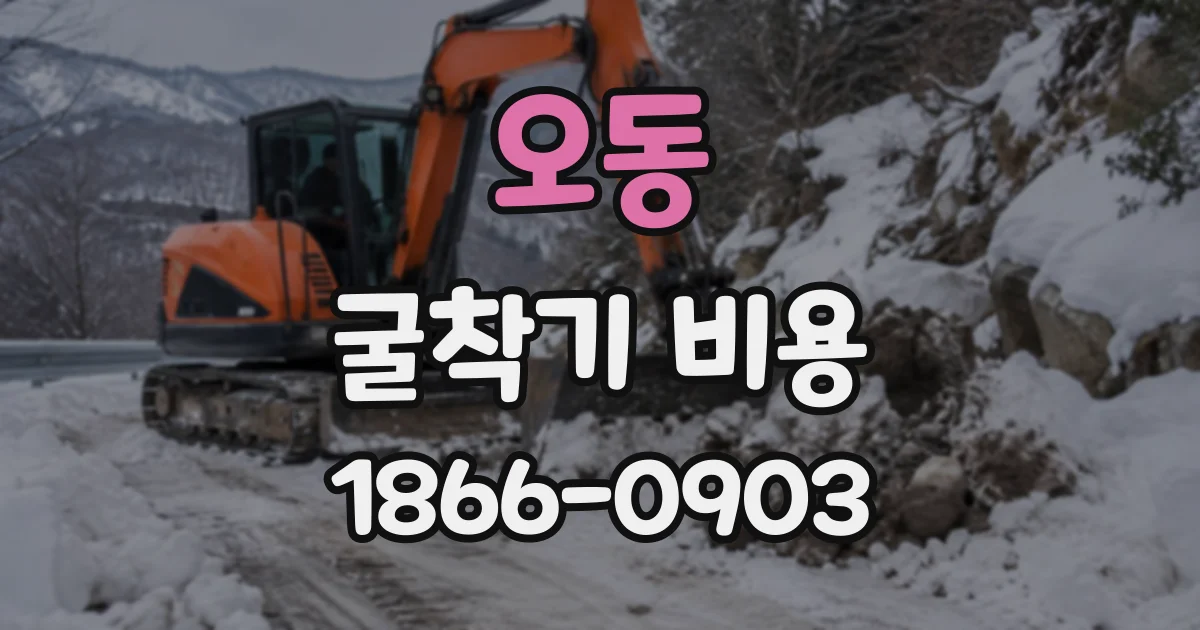 오동 굴착기비용