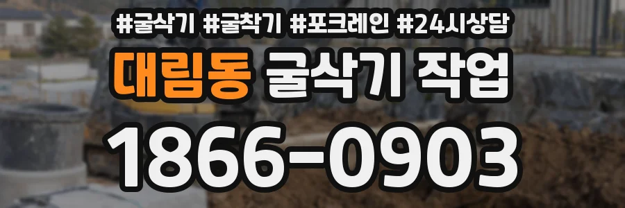 대림동 굴삭기 작업