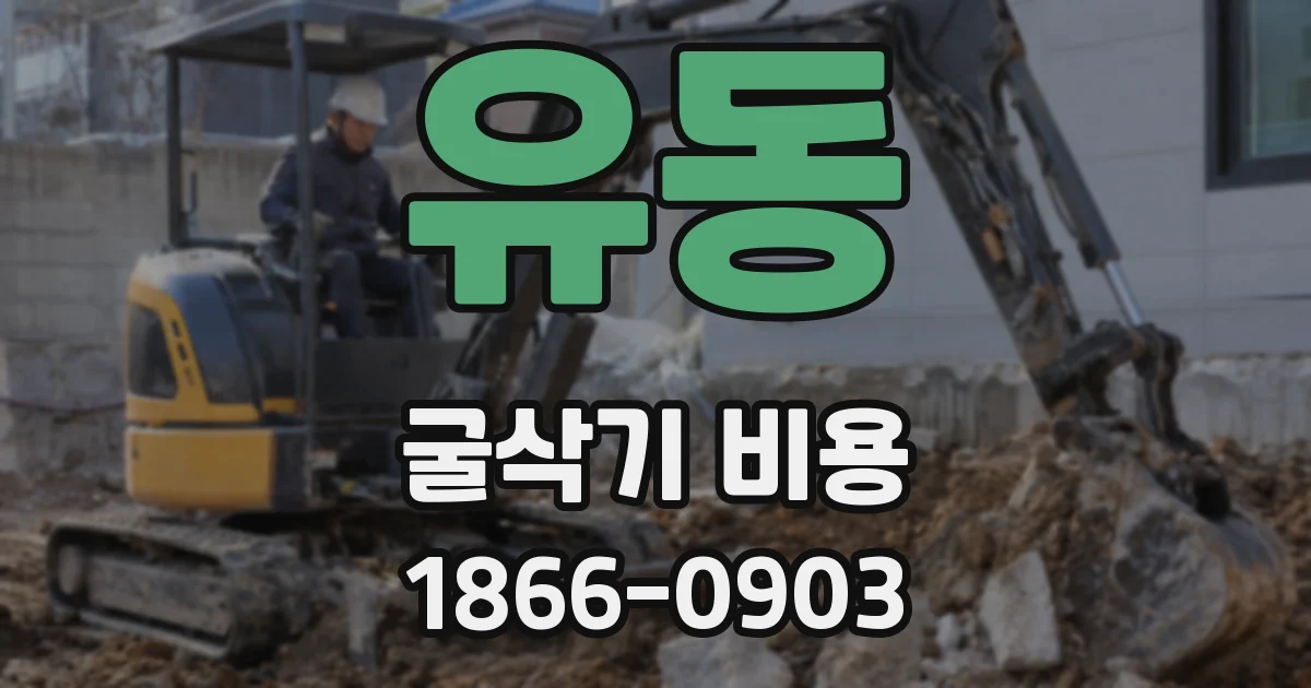 유동 굴삭기 비용