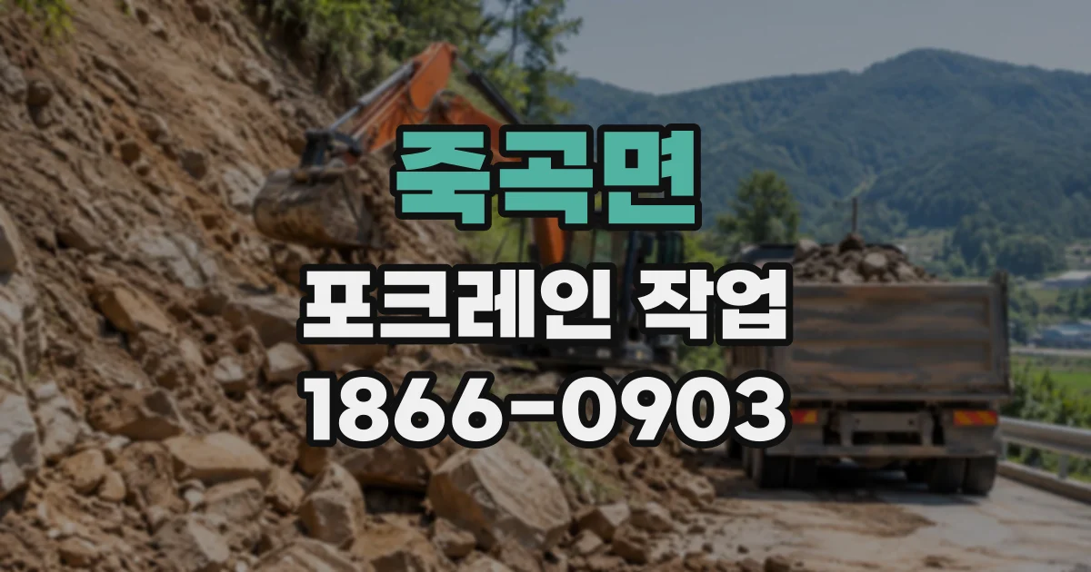 죽곡면 포크레인작업