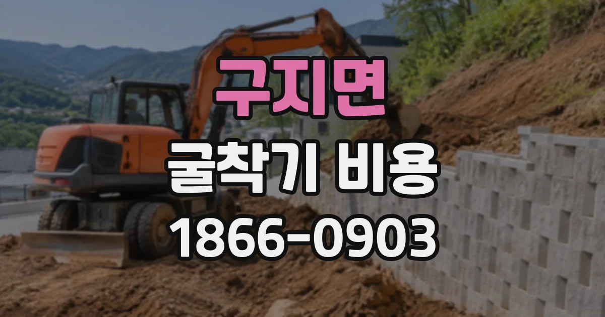구지면 굴착기비용