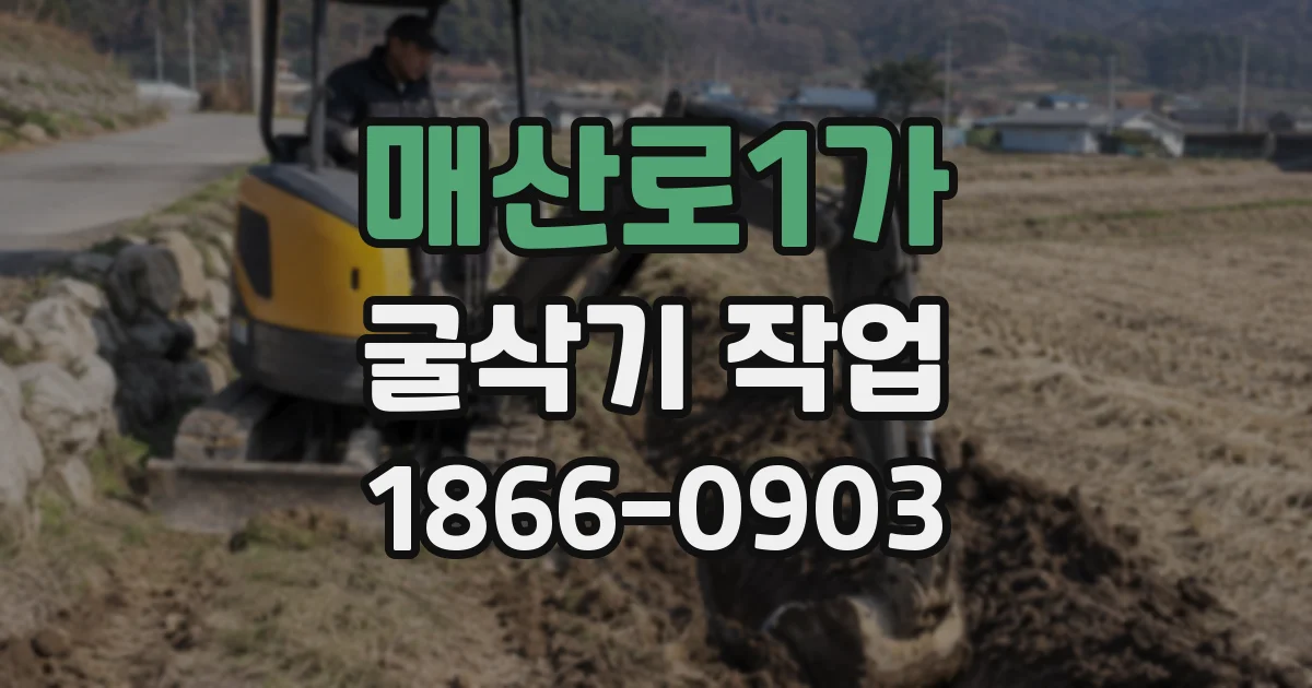 매산로1가 굴삭기 작업