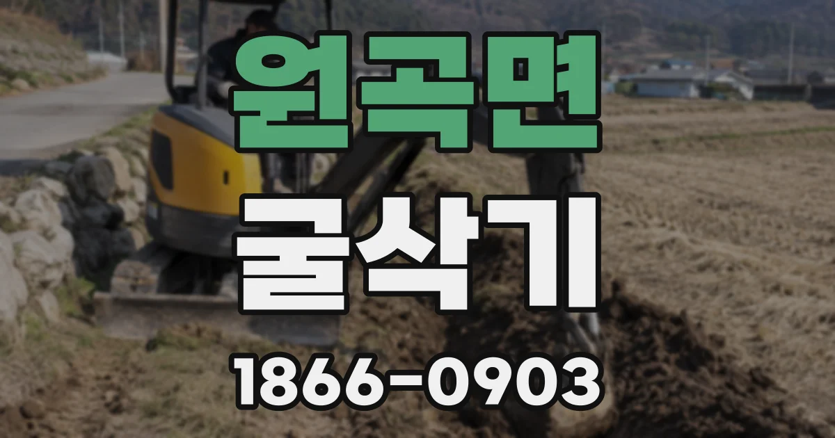 원곡면 굴삭기