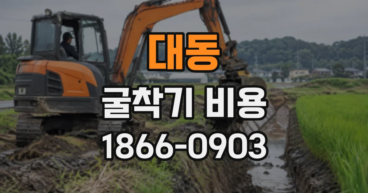 대동 굴착기비용