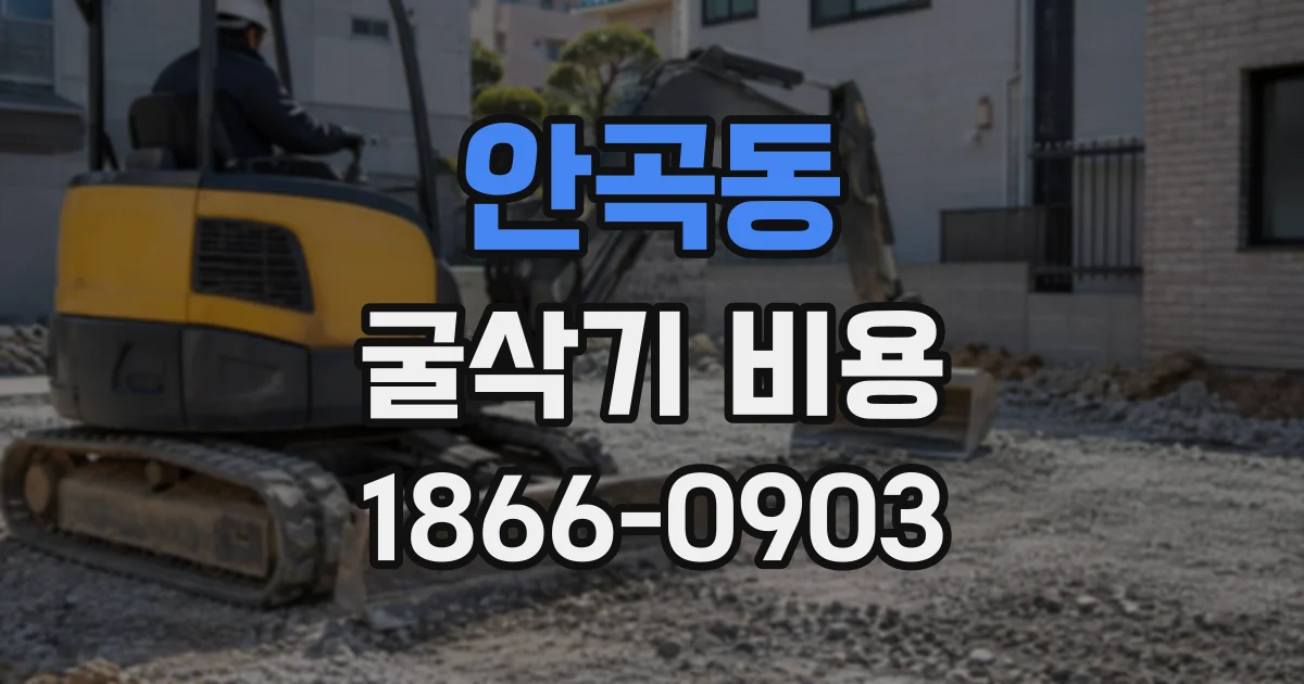 안곡동 굴삭기비용