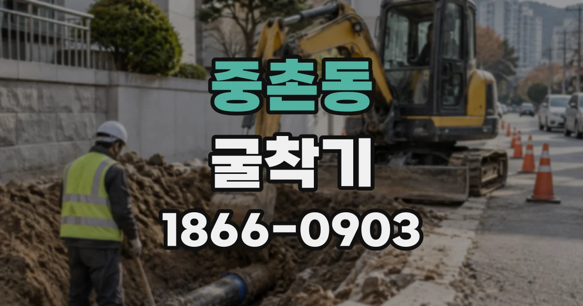 중촌동 굴착기