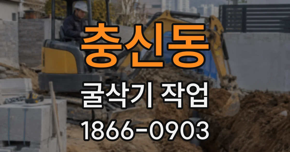 충신동 굴삭기 작업