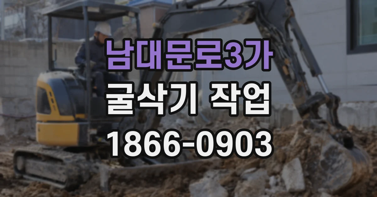 남대문로3가 굴삭기 작업