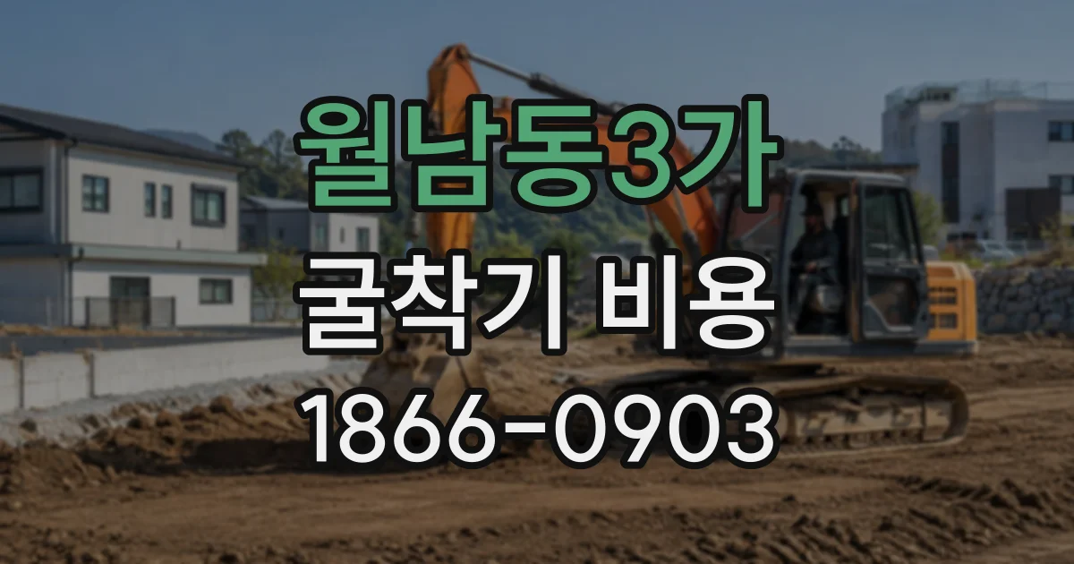 월남동3가 굴착기비용