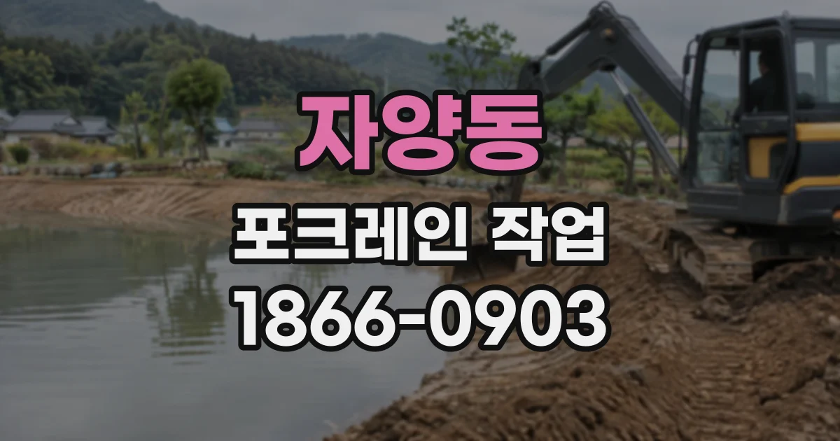 자양동 포크레인작업