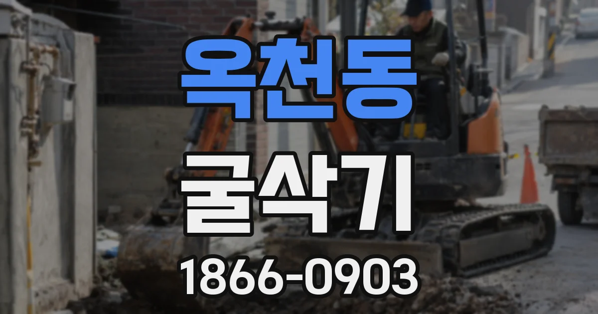 옥천동 굴삭기