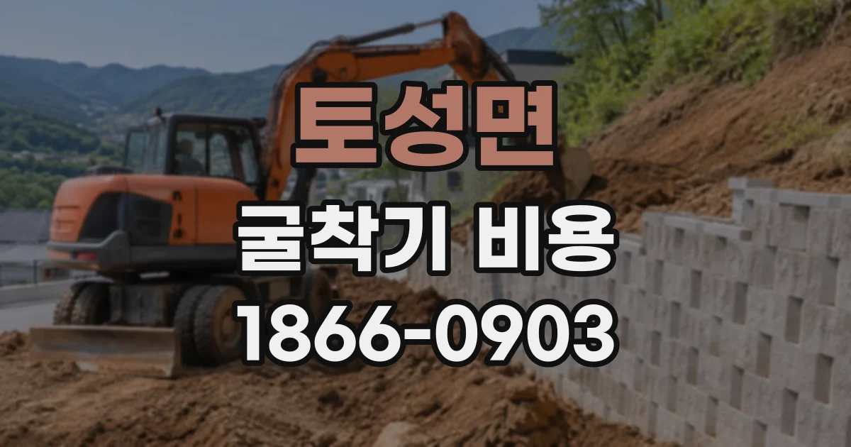 토성면 굴착기비용