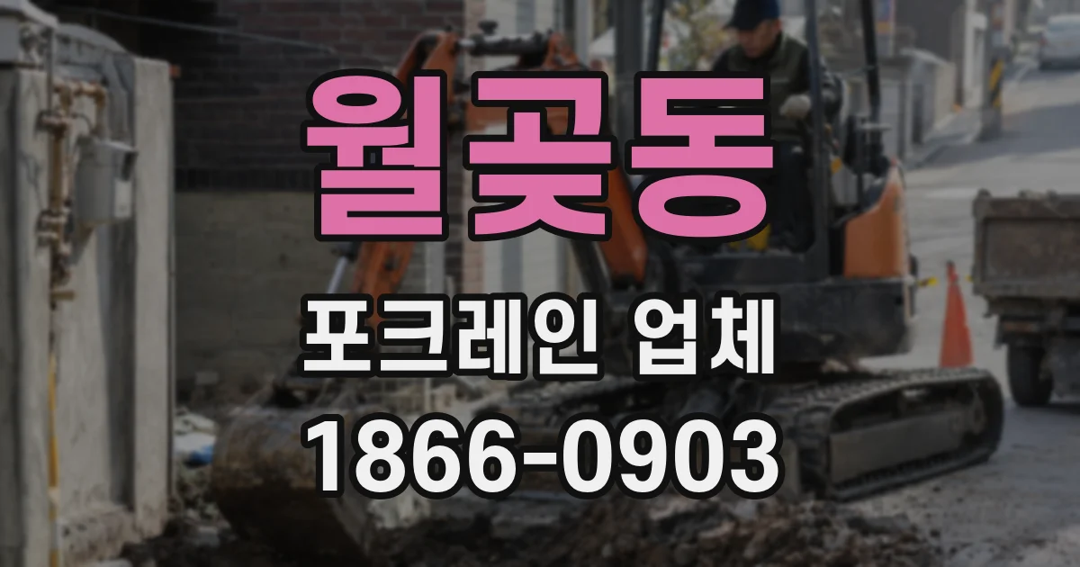 월곶동 포크레인 업체