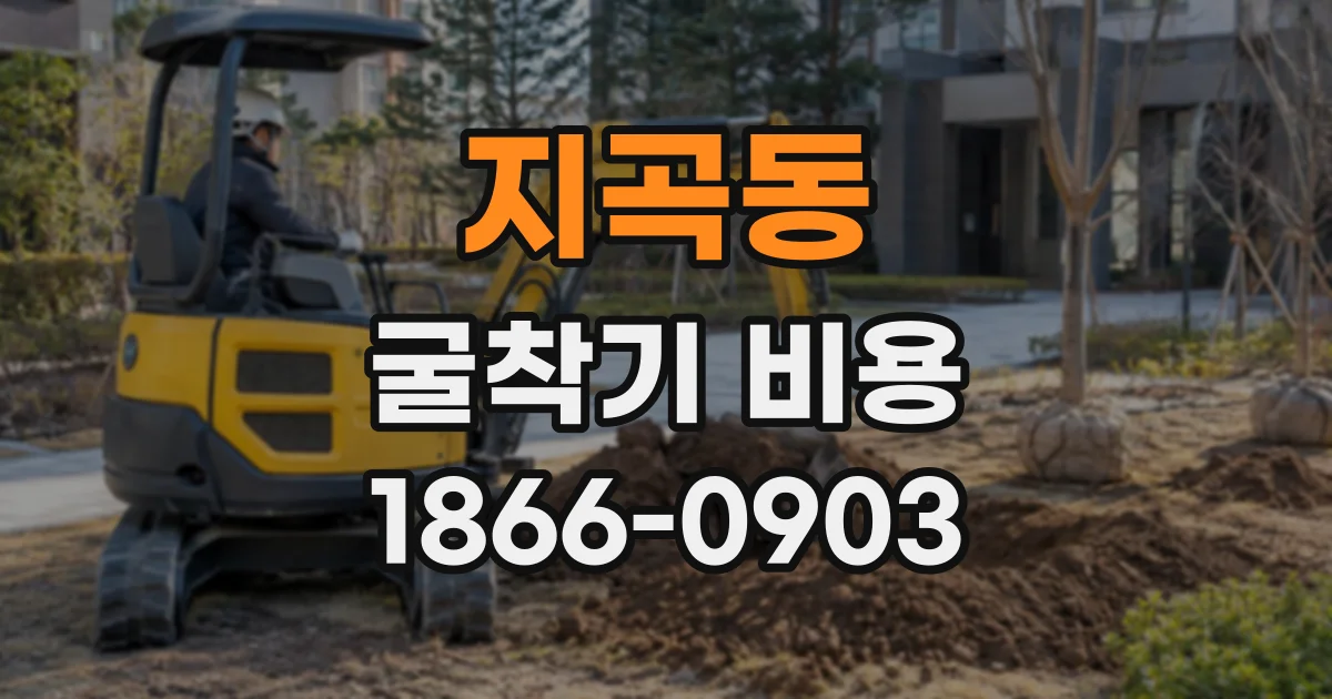 지곡동 굴착기비용