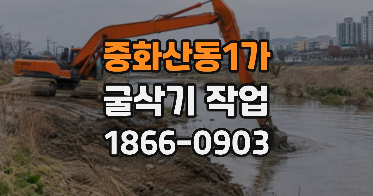 중화산동1가 굴삭기작업
