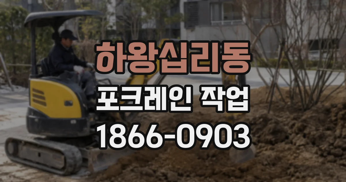 하왕십리동 포크레인 작업