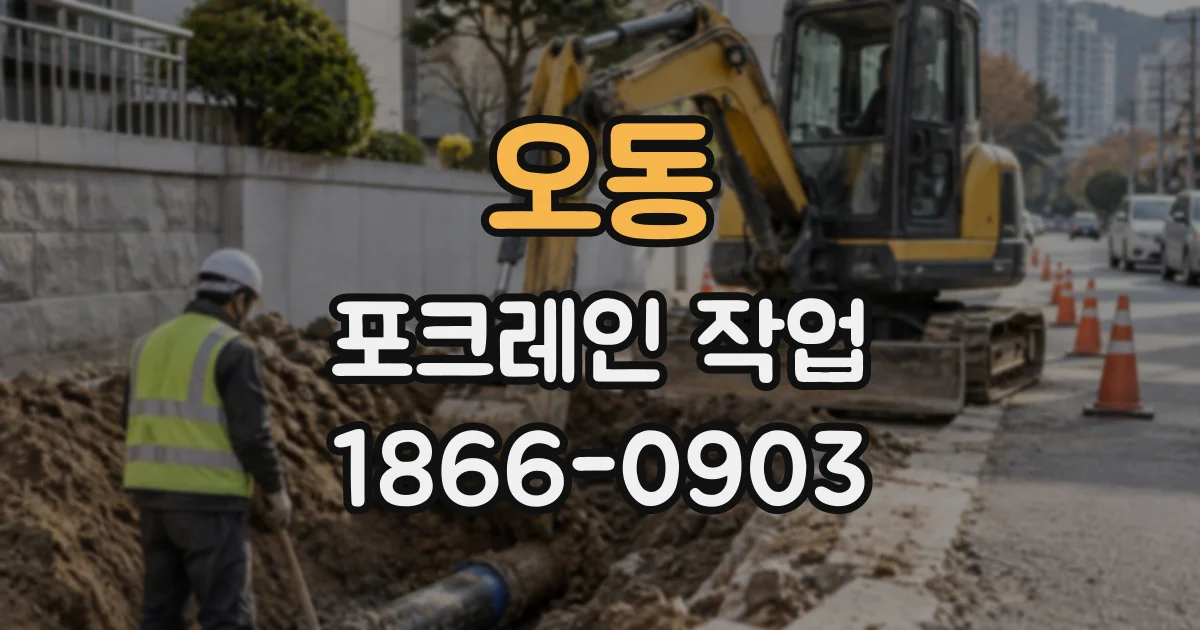 오동 포크레인작업
