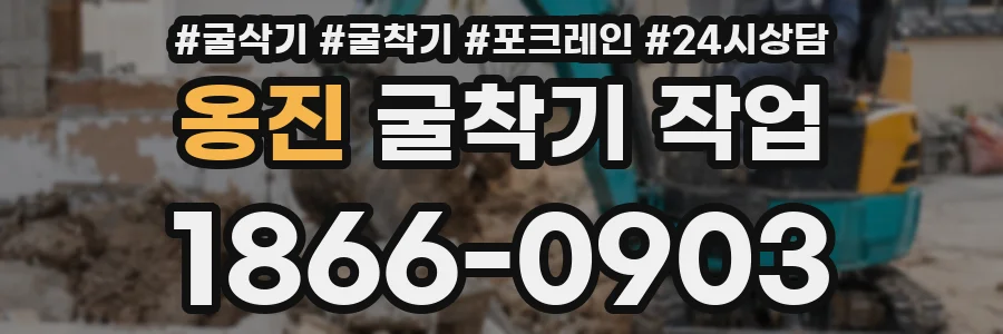 옹진 굴착기 작업