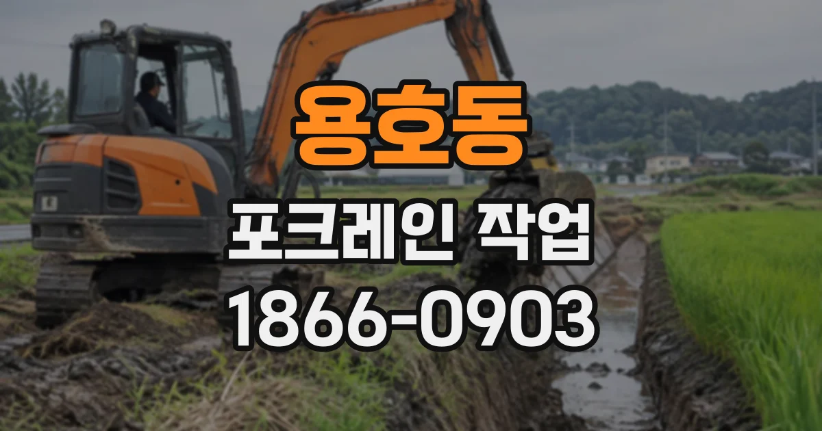 용호동 포크레인작업