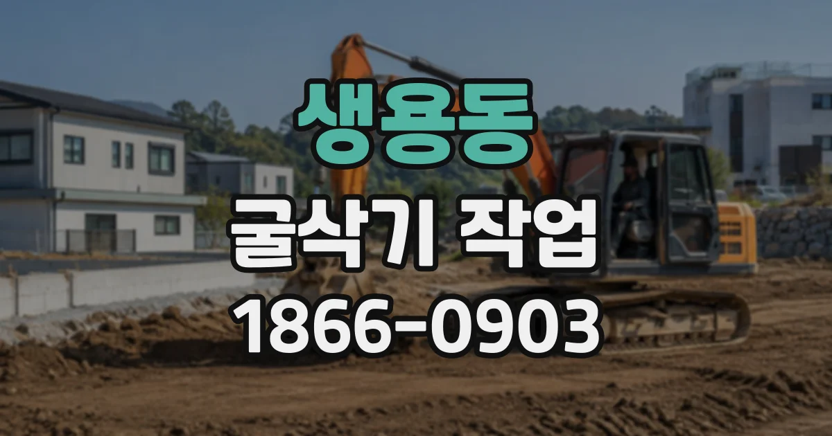 생용동 굴삭기작업
