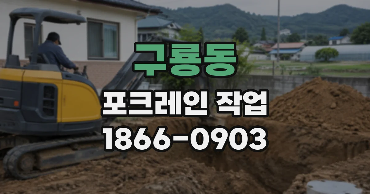 구룡동 포크레인작업