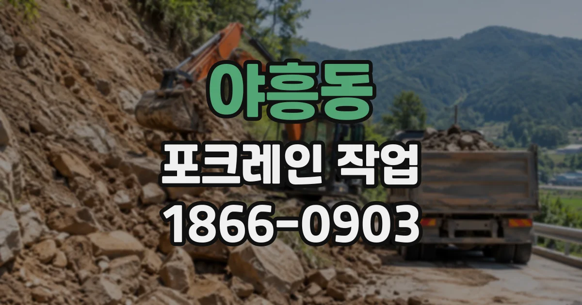 야흥동 포크레인작업