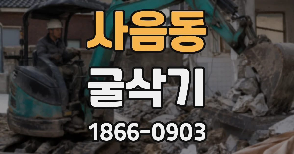 사음동 굴삭기