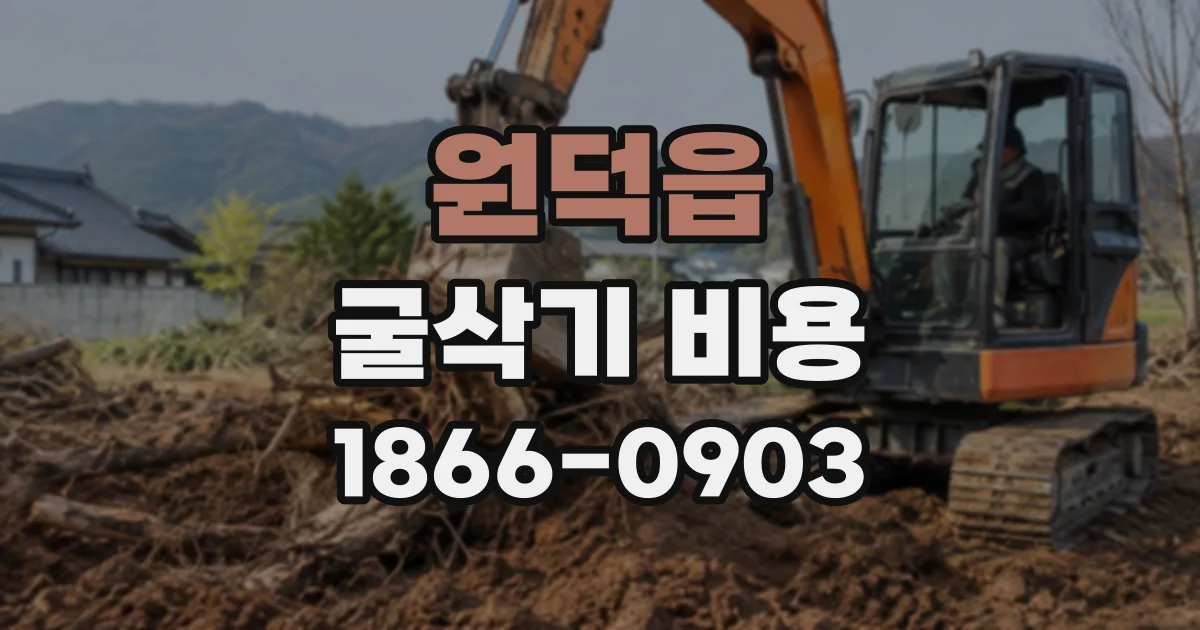 원덕읍 굴삭기비용