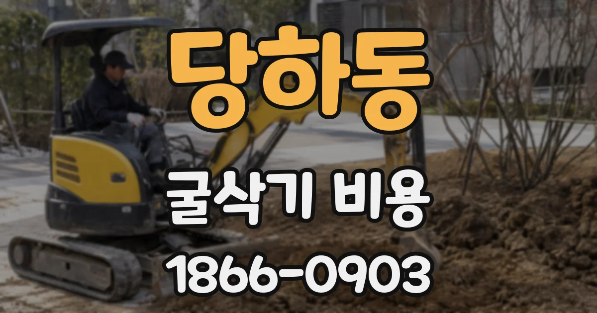 당하동 굴삭기 비용