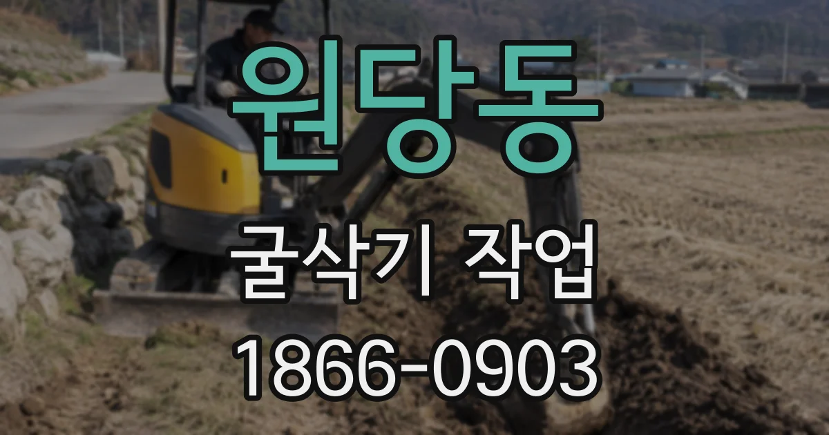 원당동 굴삭기 작업