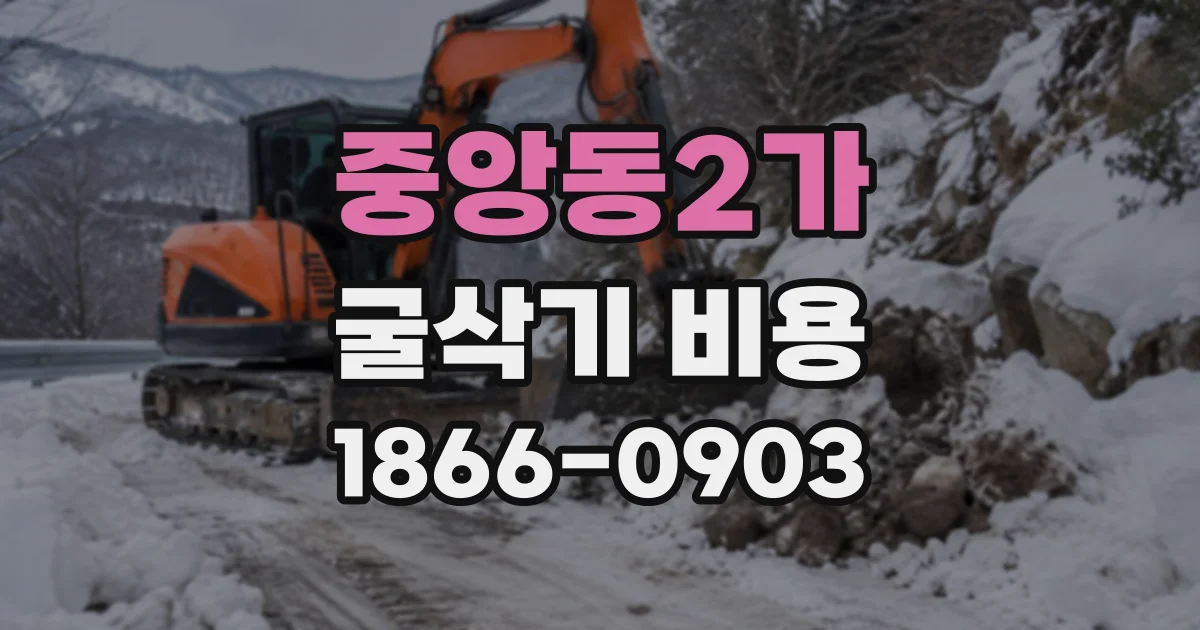 중앙동2가 굴삭기비용
