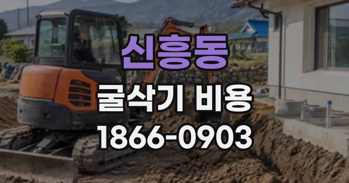 신흥동 굴삭기비용