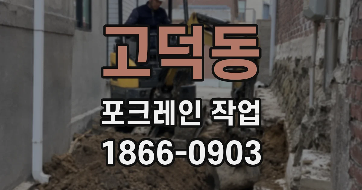 고덕동 포크레인 작업