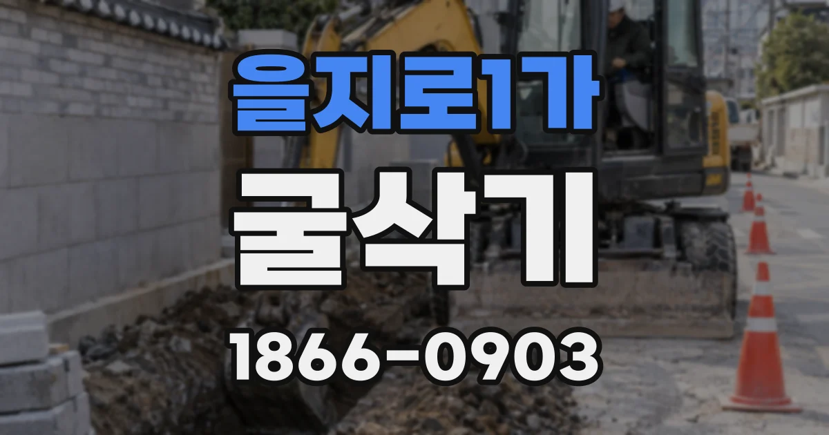 을지로1가 굴삭기