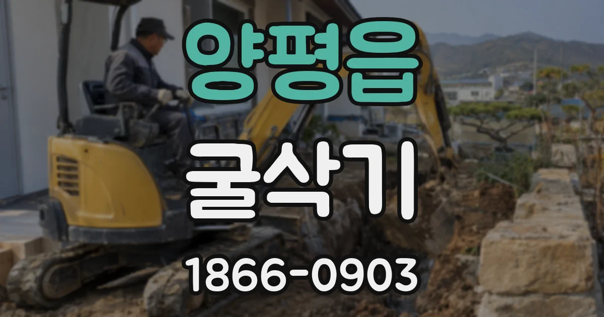 양평읍 굴삭기
