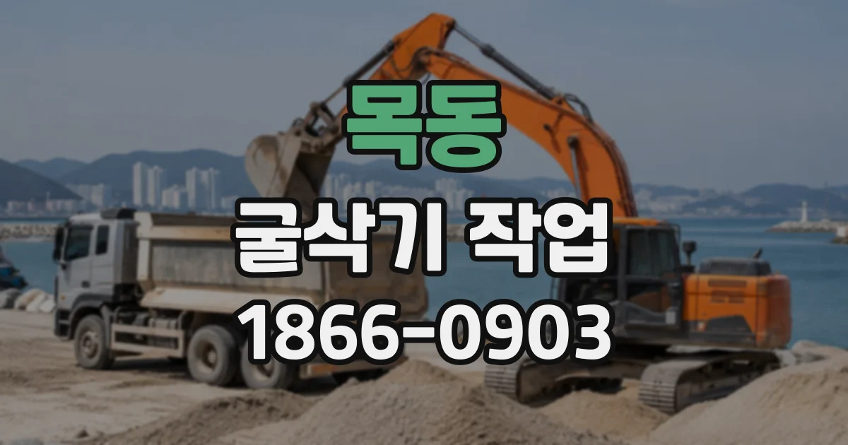 목동 굴삭기작업