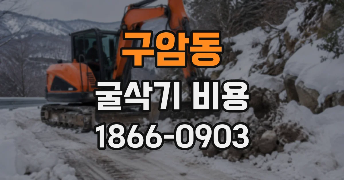 구암동 굴삭기비용