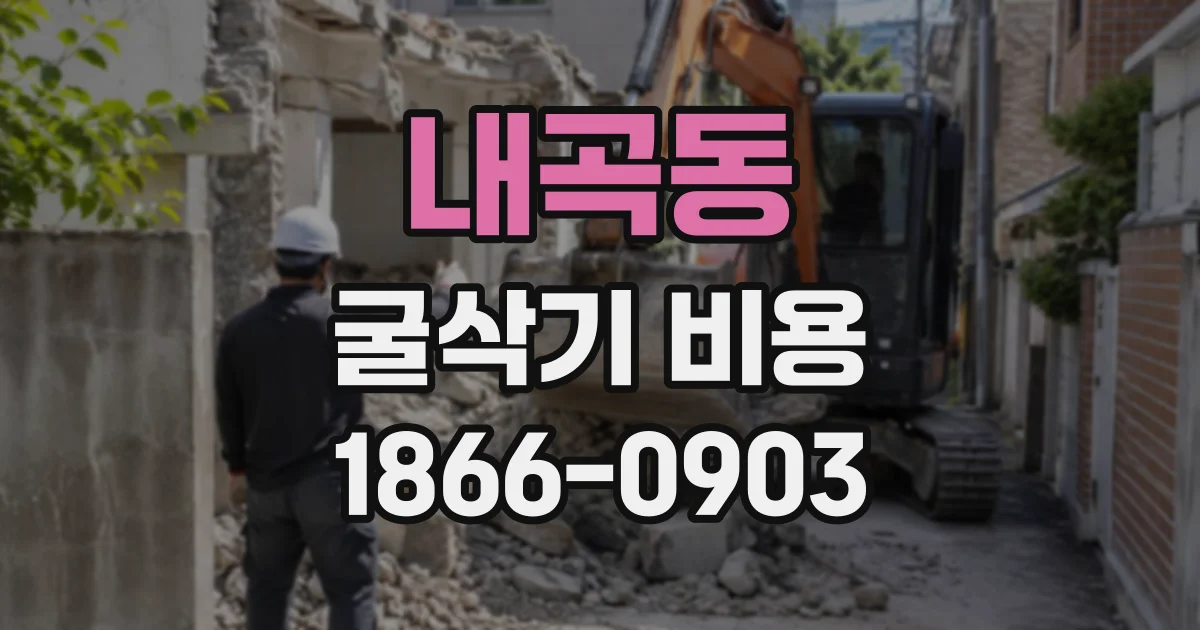 내곡동 굴삭기비용