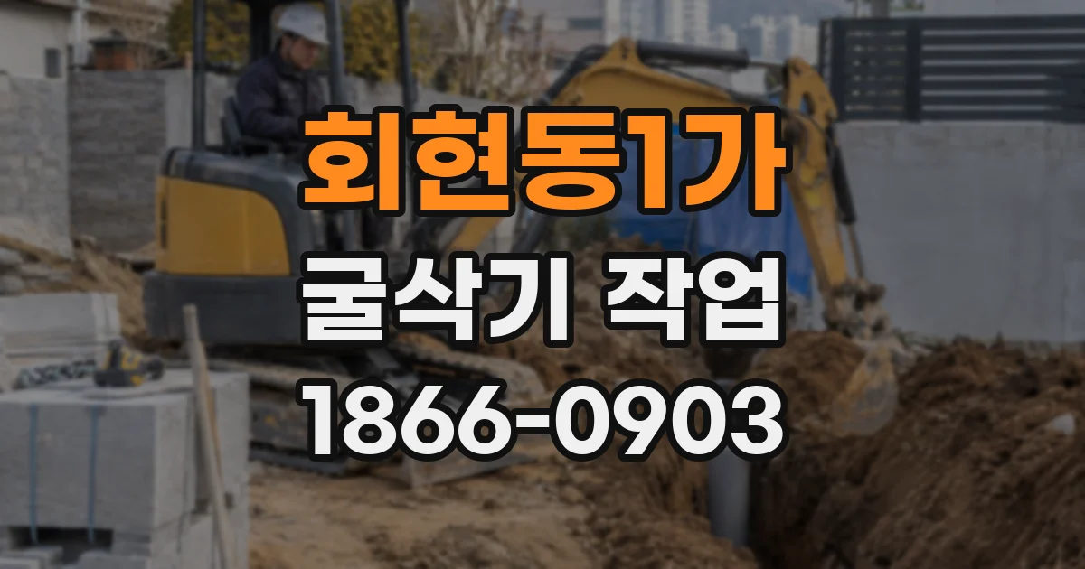 회현동1가 굴삭기 작업