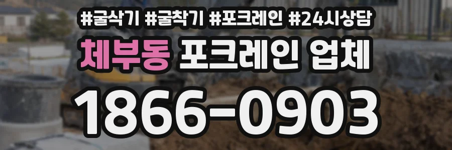 체부동 포크레인 업체